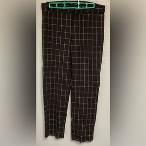 Black & white windowpane pants